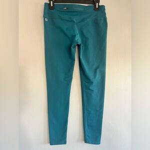 Fabletics Small Dark Turquoise Teal Blue Green Capri Workout Leggings